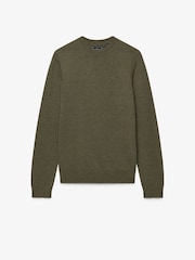 Superdry Olive Green Essential Lw Wool Blend Jumper - Image 1 of 2