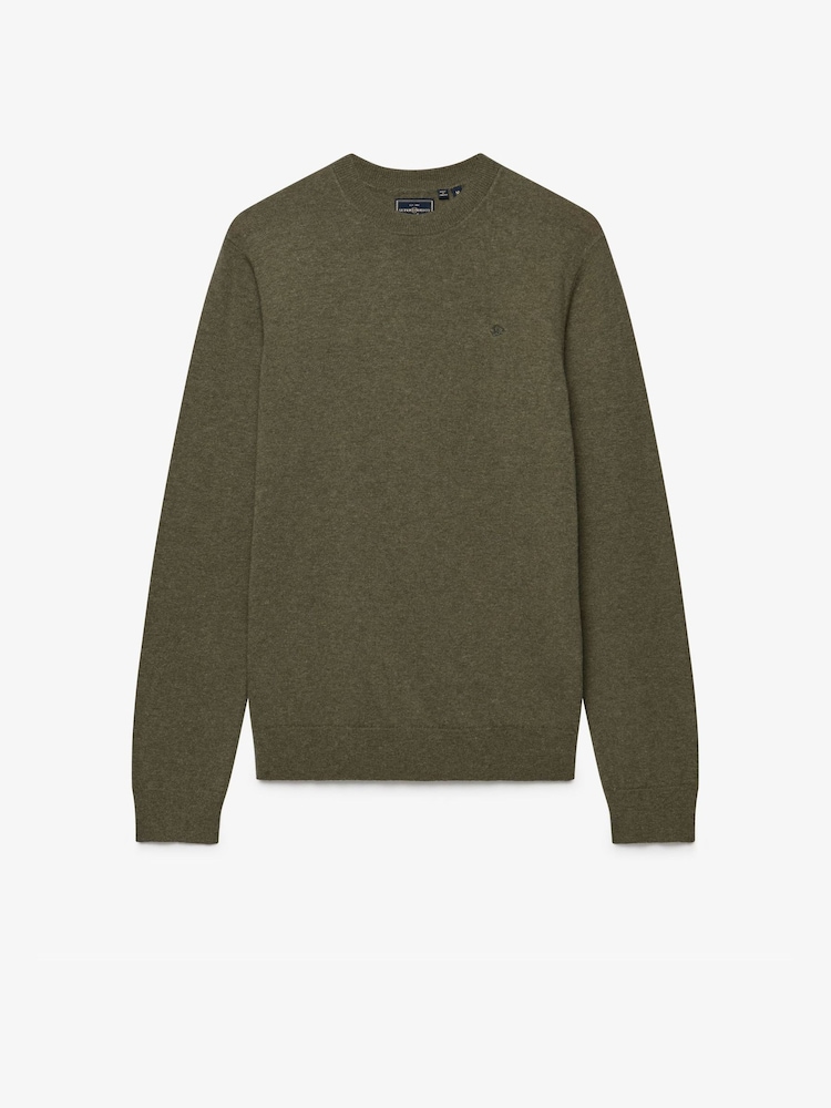 Superdry Olive Green Essential Lw Wool Blend Jumper - Image 1 of 2