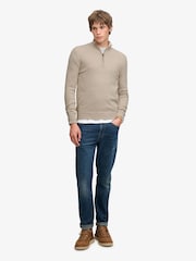 Superdry Natural Essential Lambswool Blend 1/2 Zip Jumper - Image 3 of 7