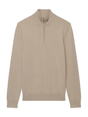 Superdry Natural Essential Lambswool Blend 1/2 Zip Jumper - Image 6 of 7