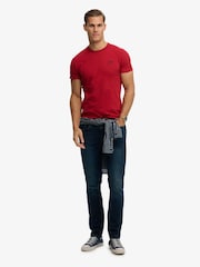 Superdry Bright Red Essential Logo Embroidery T-Shirt - Image 2 of 7