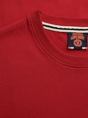 Superdry Bright Red Essential Logo Embroidery T-Shirt - Image 7 of 7