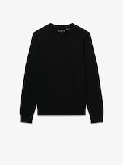 Superdry Black Essential Lw Wool Blend Jumper - Image 1 of 2