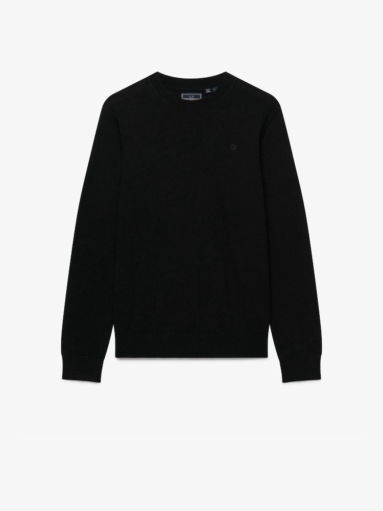Superdry Black Essential Lw Wool Blend Jumper - Image 1 of 2
