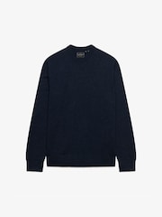 Superdry Navy Blue Essential Lw Wool Blend Jumper - Image 1 of 2