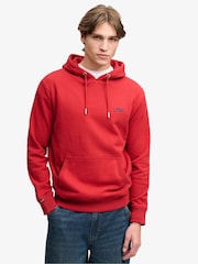 Superdry Red Essential Logo Hoodie - Image 1 of 8