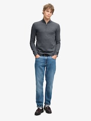 Superdry Grey Essential Lambswool Blend 1/2 Zip Jumper - Image 4 of 7
