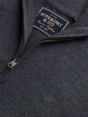 Superdry Grey Essential Lambswool Blend 1/2 Zip Jumper - Image 7 of 7