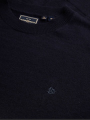 Superdry Dark Blue Essential Lw Wool Blend Jumper - Image 2 of 3