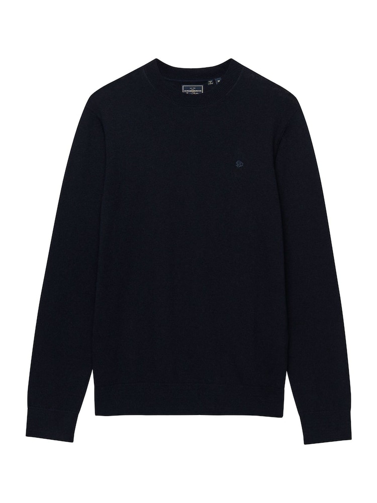 Superdry Dark Blue Essential Lw Wool Blend Jumper - Image 3 of 3