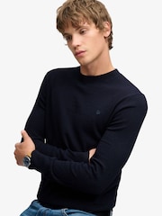 Superdry Dark Blue Essential Lw Wool Blend Jumper - Image 4 of 6