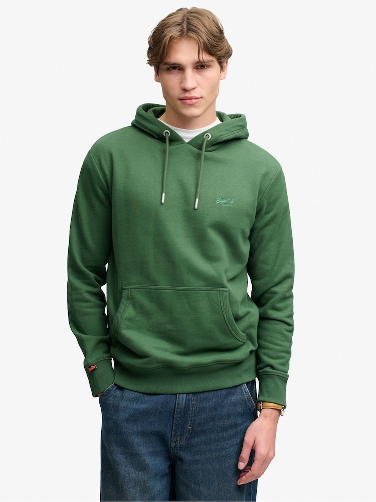 Zaļš - Superdry Essential Logo kapučjaka - Attēls 1 no 7
