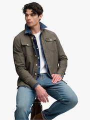 Žalia - „Superdry“ „Hellbone“ stiliaus darbo marškinėliai - 4 paveikslėlis iš 5