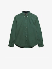 Zeleno - Superdry Garment Dyed košulja dugih rukava - Slika 1 od 2