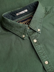 Zeleno - Superdry Garment Dyed košulja dugih rukava - Slika 2 od 2