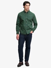 Superdry Green Garment Dyed Long Sleeve Shirt - Image 3 of 7