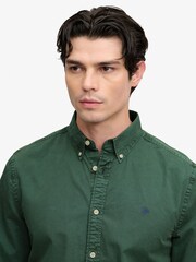 Superdry Green Garment Dyed Long Sleeve Shirt - Image 4 of 7