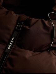 Superdry Red Hooded Sports Puffer Jacket - Image 2 of 2