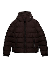 Superdry Red Hooded Sports Puffer Jacket - Image 6 of 7