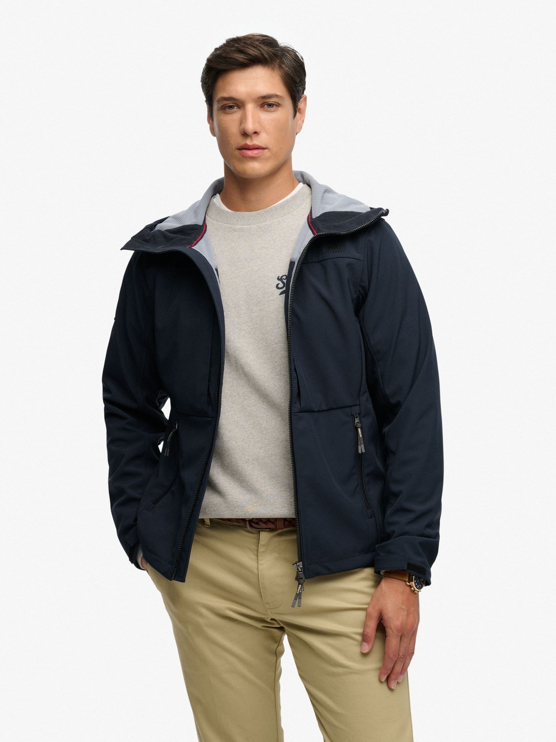 Superdry Men's Blue Hooded Sweatshirt Softshell Tech - Image 6