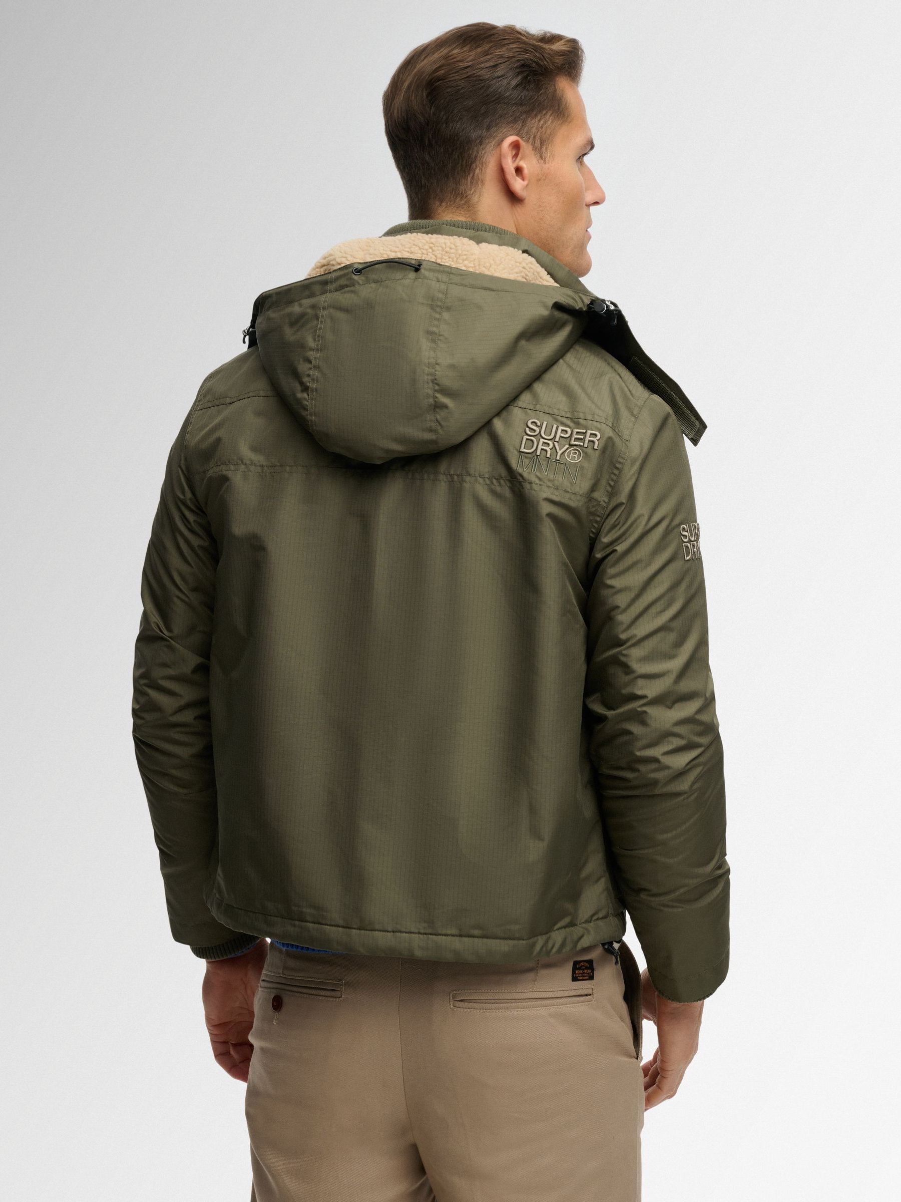 Buy Superdry Green Hooded Arctic Windcheater Jacket from Next