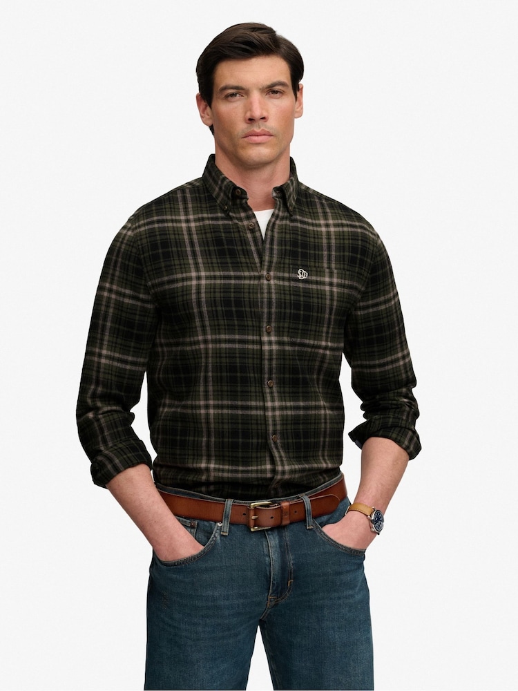 أخضر - قميص قطن بكم طويل Lumberjack من Superdry - صورة 1 من 7