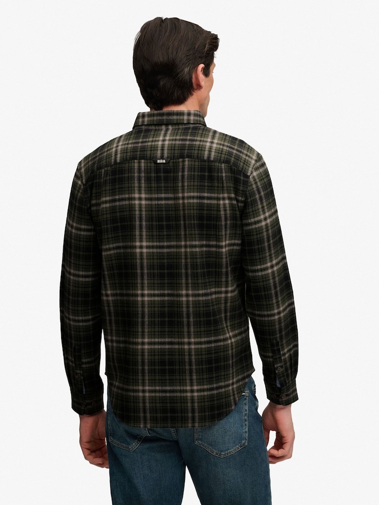 أخضر - قميص قطن بكم طويل Lumberjack من Superdry - صورة 2 من 7