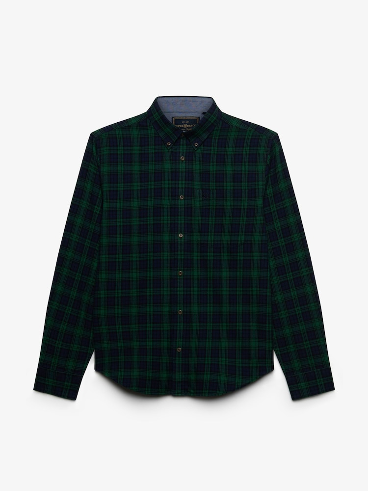 Superdry Black Long Sleeve Cotton Lumberjack Shirt - Image 1 of 2