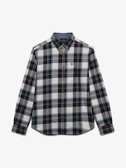 Superdry White Long Sleeve Cotton Lumberjack Shirt - Image 1 of 2