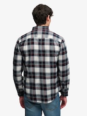 أبيض - قميص قطن بكم طويل Lumberjack من Superdry - صورة 3 من 8