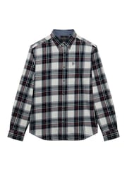 أبيض - قميص قطن بكم طويل Lumberjack من Superdry - صورة 7 من 8