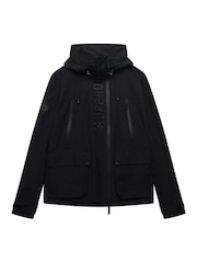 Superdry Black Hooded Ultimate Embroidered Windbreaker - Image 5 of 7