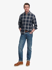 Superdry Blue/White Long Sleeve Cotton Lumberjack Shirt - Image 3 of 8