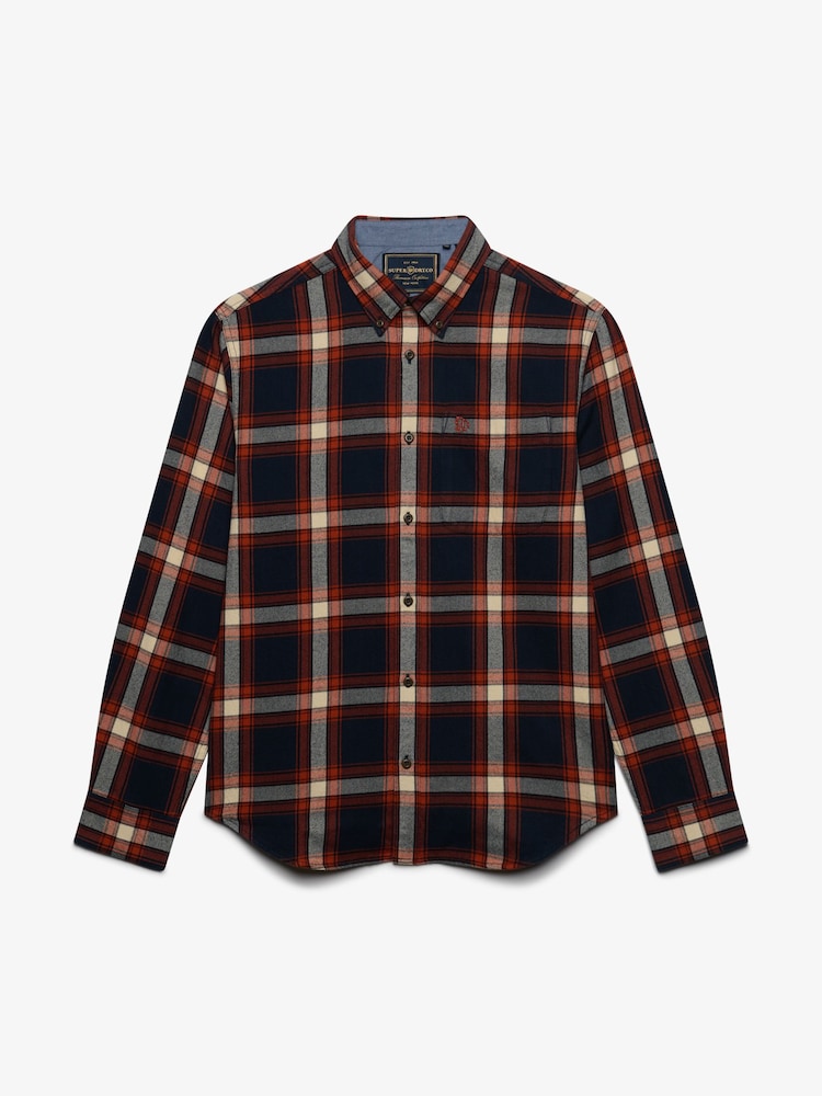 Superdry Blue/Red Long Sleeve Cotton Lumberjack Shirt - Image 1 of 2