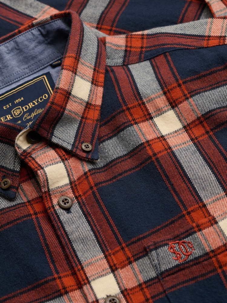 Superdry Blue/Red Long Sleeve Cotton Lumberjack Shirt - Image 2 of 2