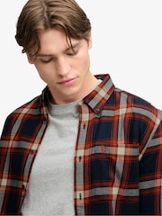Superdry Blue/Red Long Sleeve Cotton Lumberjack Shirt - Image 4 of 7