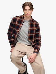 Superdry Blue/Red Long Sleeve Cotton Lumberjack Shirt - Image 5 of 7