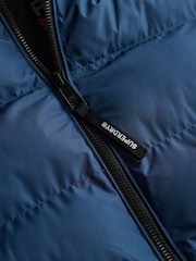 Superdry Light Blue Hooded Sports Puffer Jacket - Image 2 of 2