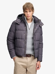 Superdry Grey Premium Hood Puffer Coats - Image 2 of 6