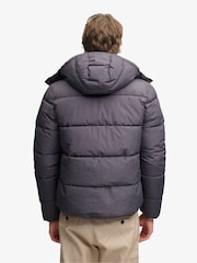 Superdry Grey Premium Hood Puffer Coats - Image 4 of 6