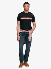 Negru - Superdry Outdoor Stripe Logo Rlxd T-Shirt - Imaginea 5 din 7