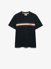 Negru - Superdry Outdoor Stripe Logo Rlxd T-Shirt - Imaginea 6 din 7