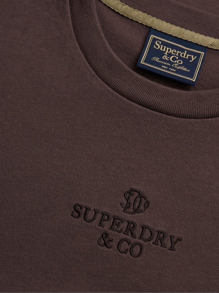 Marrón - Camiseta con micrologotipo de Superdry - Imagen 2 de 2