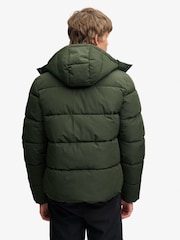 Superdry Green Premium Hood Puffer Coats - Image 2 of 6