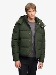 Superdry Green Premium Hood Puffer Coats - Image 3 of 6