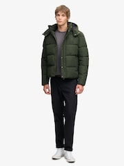 Superdry Green Premium Hood Puffer Coats - Image 4 of 6