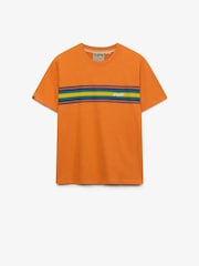 برتقالي - تيشِرت مريح بشعار مخطّط للأماكن الخارجية من Superdry - صورة 6 من 6