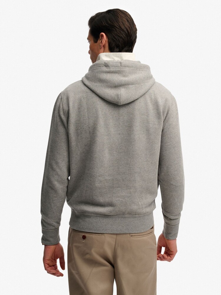 Superdry Grey Monogram Embroidered Hoodie - Image 2 of 6