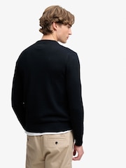 Superdry Navy Blue Crew Neck Essential Cotton Jumper - Image 2 of 7