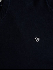 Superdry Navy Blue Crew Neck Essential Cotton Jumper - Image 7 of 7